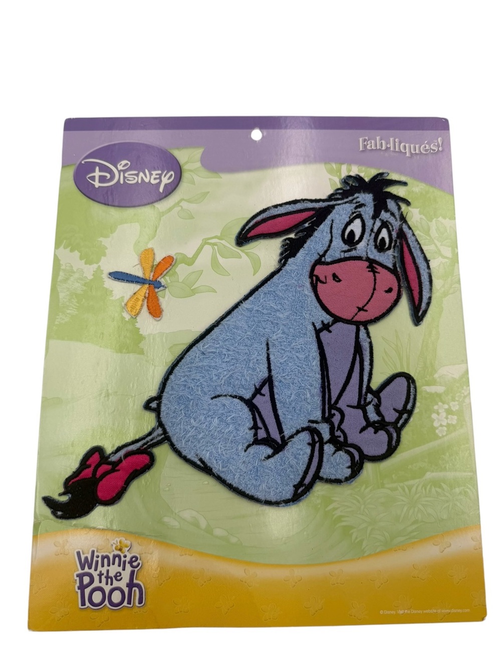 NEW 7" Fabliques Eeyore Patch Applique LARGE Disney Winnie the Pooh,